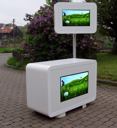 Leuchttheke TV mit Display TV